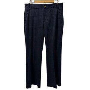 Cabi Women’s Navy Blue Glen Plaid Dress Pants Size 14 Polyester Blend Pants